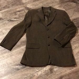 S. Cohen Prestige Brown Herringbone Blazer NWOT